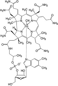 Structure Vitamin B<sub>12</sub>_cryst. rein, Ph. Eur., USP