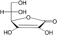 Structure L-Ascorbinsäure_cryst. reinst, Ph. Eur.