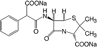 Structure Carbenicillin&#183;Na<sub>2</sub>-Salz_reinst