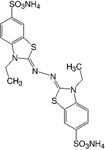 Structure 2,2'-Azinobis(3-ethylbenzthiazolin-6-sulfonsäure)&#183;2NH<sub>4</sub>-Salz_cryst. p.a.