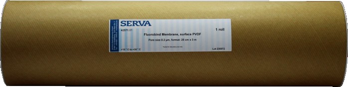 Product Image Fluorobind Membrane, surface PVDF_Pore size 0.2 &micro;m, format: 26.5 cm x 3 m