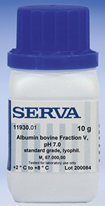 Product Image Albumin Bovine Fraction V, pH 7.0_standard grade, lyophil.