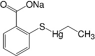 Structure Ethylmercury thiosalicylic acid&#183;Na-salt_research grade, Ph. Eur., USP