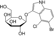 Structure 5-Bromo-4-chloro-3-indolyl-&#946;-D-galactoside (X-Gal)_research grade