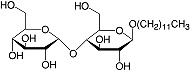 Structure N-Dodecyl-&#946;-D-maltoside_research grade