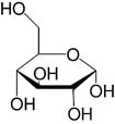 Structure &alpha;-D-Glucose monohydrate_analytical grade, Ph. Eur.