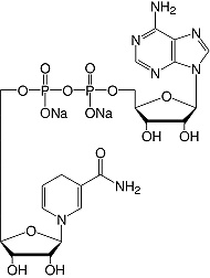 Structure &beta;-Nicotinamide adenine dinucleotide reduced&#183;Na<sub>2</sub>-salt_research grade