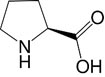 Structure L-Proline_research grade, Ph. Eur.